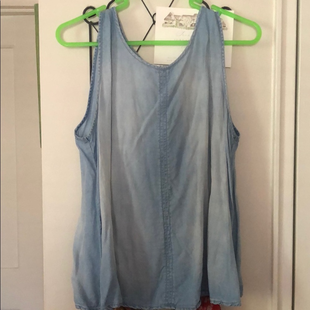 Cloth and Stone light wash denim tank top